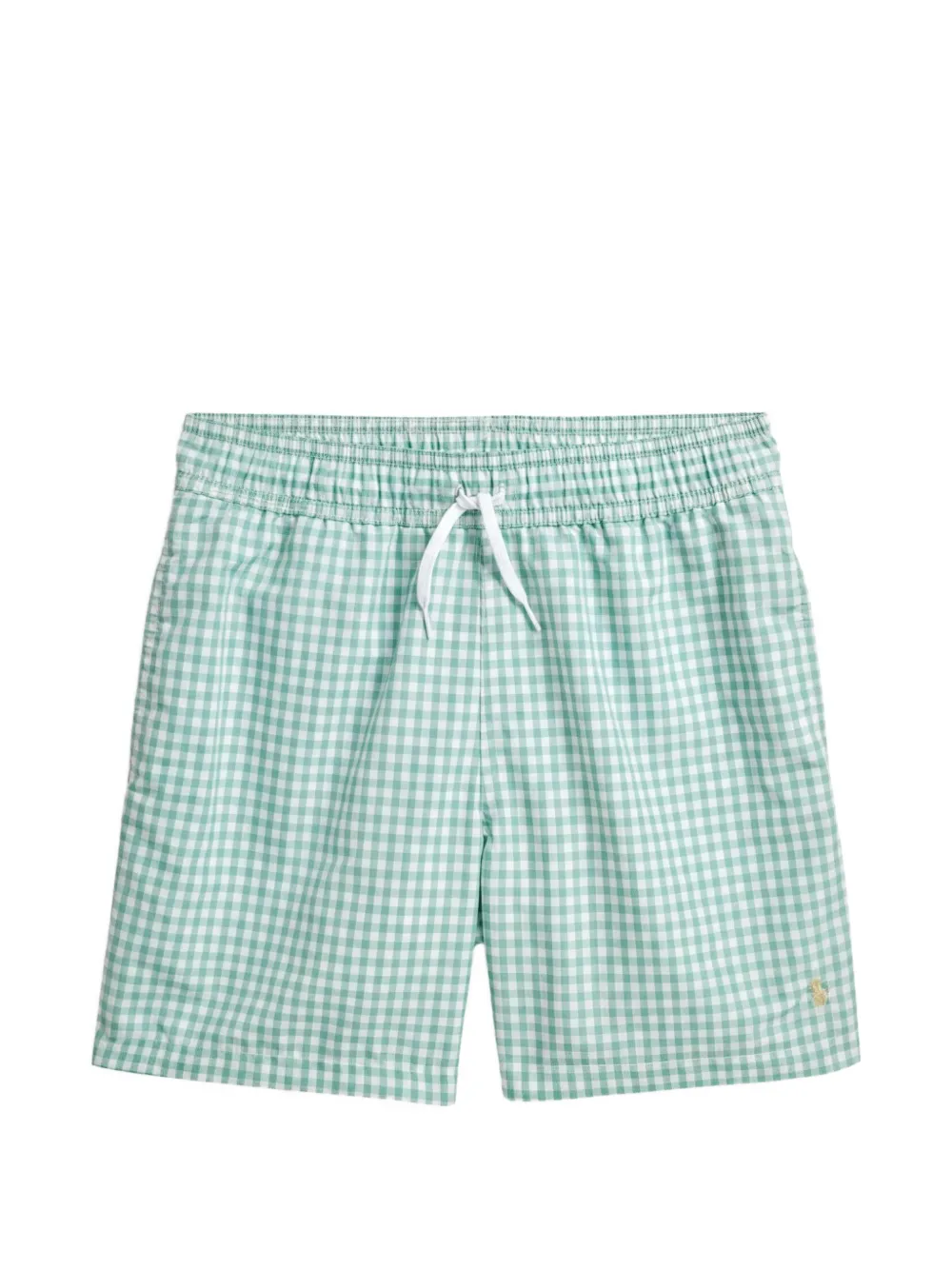 POLO RALPH LAUREN KIDS gingham swim shorts - Verde