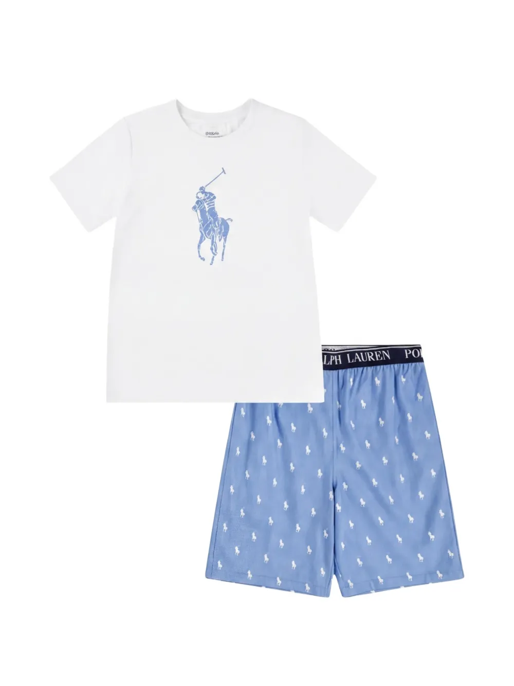 POLO RALPH LAUREN KIDS Pigiama con stampa - Bianco