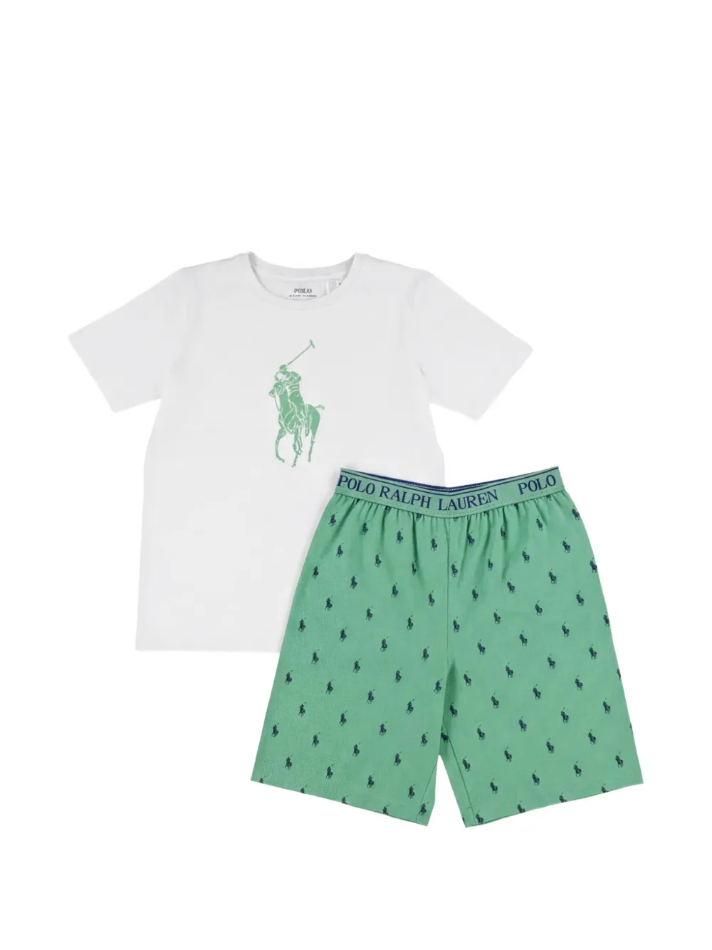 POLO RALPH LAUREN KIDS Pony-print cotton pajamas - Weiß