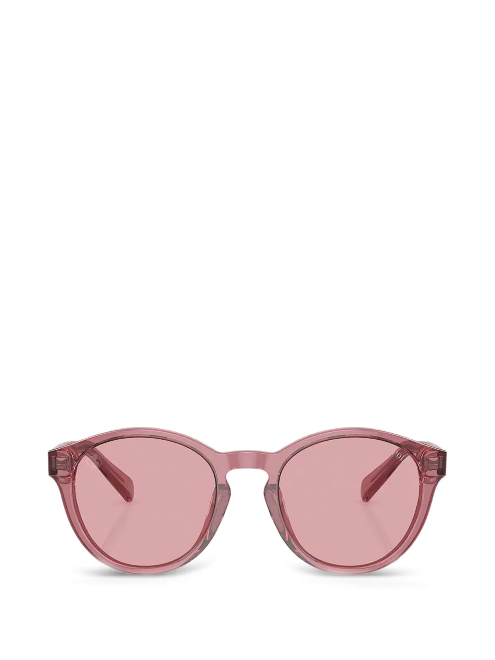 POLO RALPH LAUREN KIDS round-frame logo-plaque sunglasses - Rosa