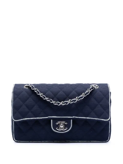 CHANEL Pre-Owned 2013-2014 Medium Classic Printed Grosgrain Double Flap shoulder bag