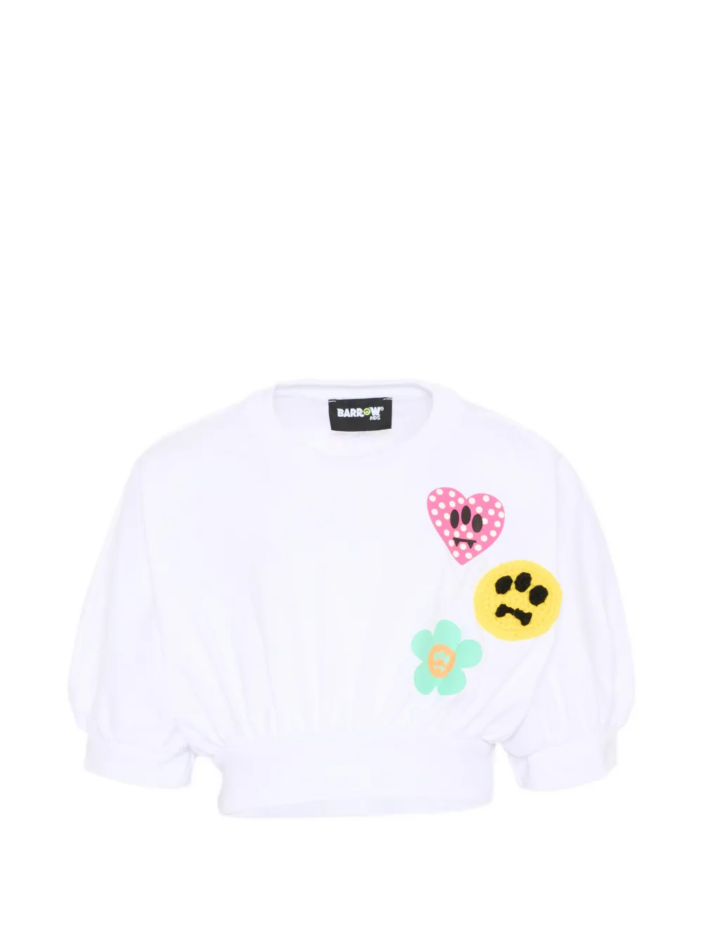 Barrow kids crew-neck T-shirt - Bianco