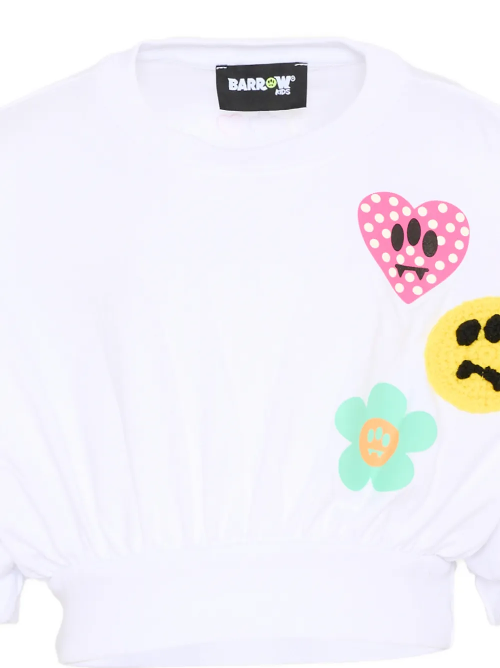 Barrow kids T-shirt met ronde hals Wit