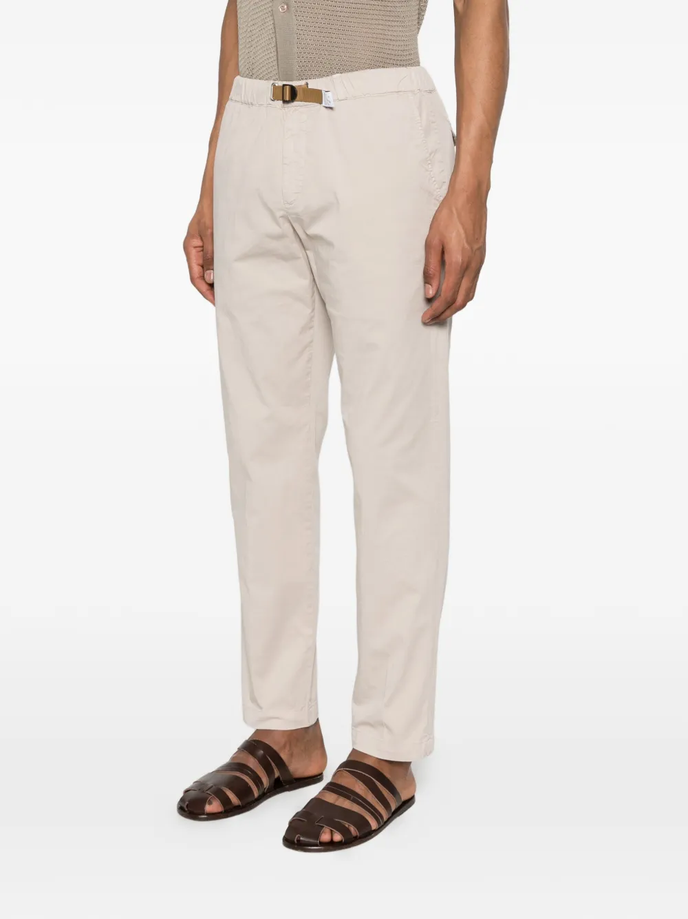  White Sand Elasticated Belt Trousers - Neutrals 