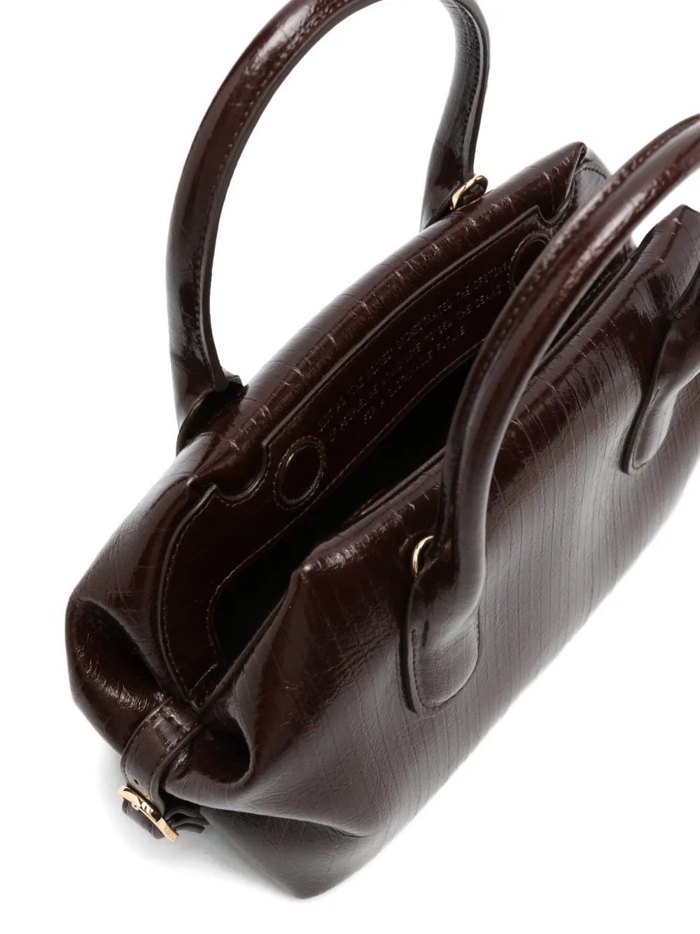 Themoirè Kleine Tallia shopper met handvat Bruin