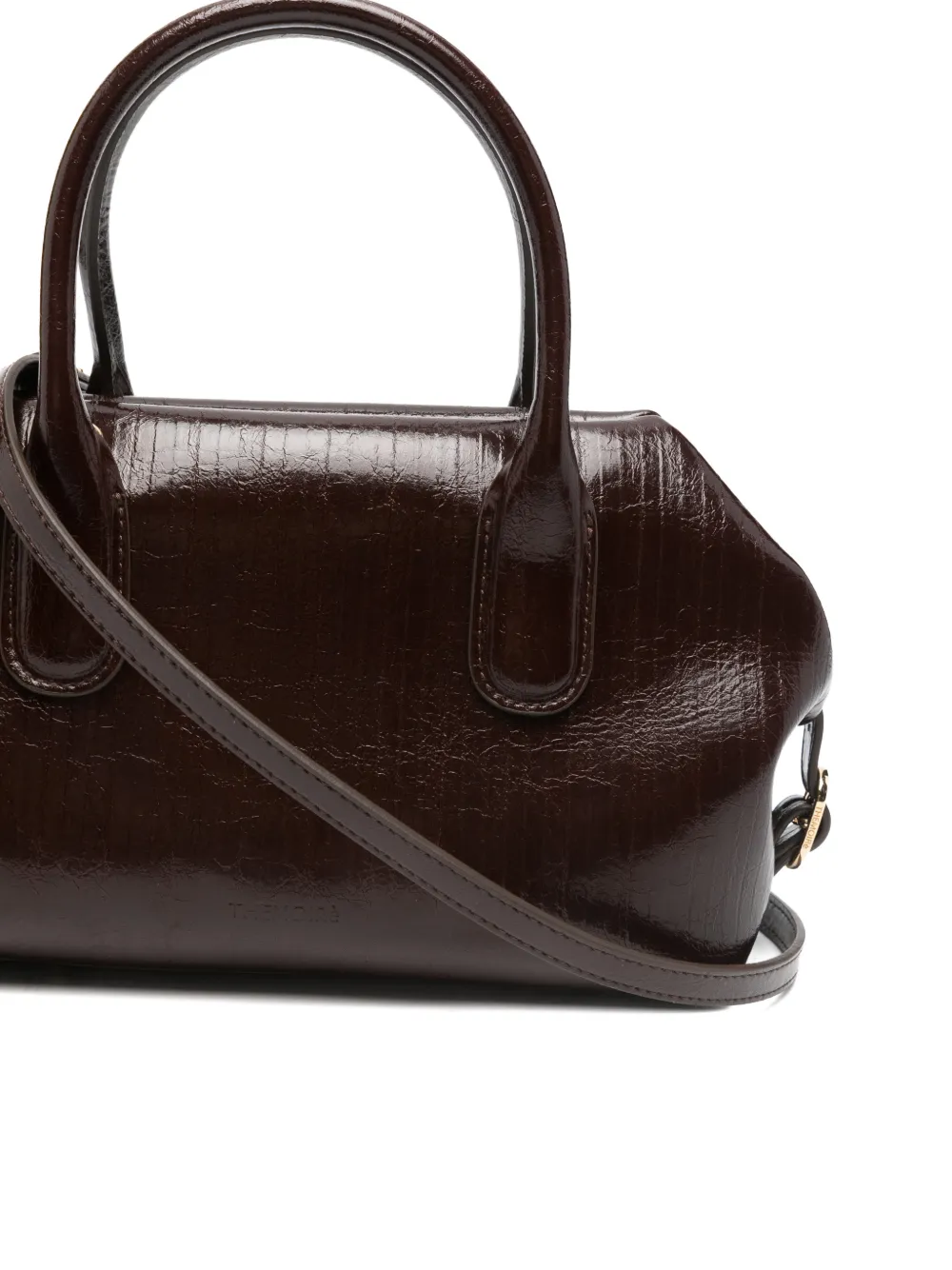 Themoirè Kleine Tallia shopper met handvat Bruin