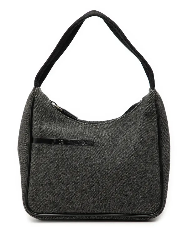 Prada Pre-owned 2013-2025 Sports Line Wool Shoulder Bag in Grey