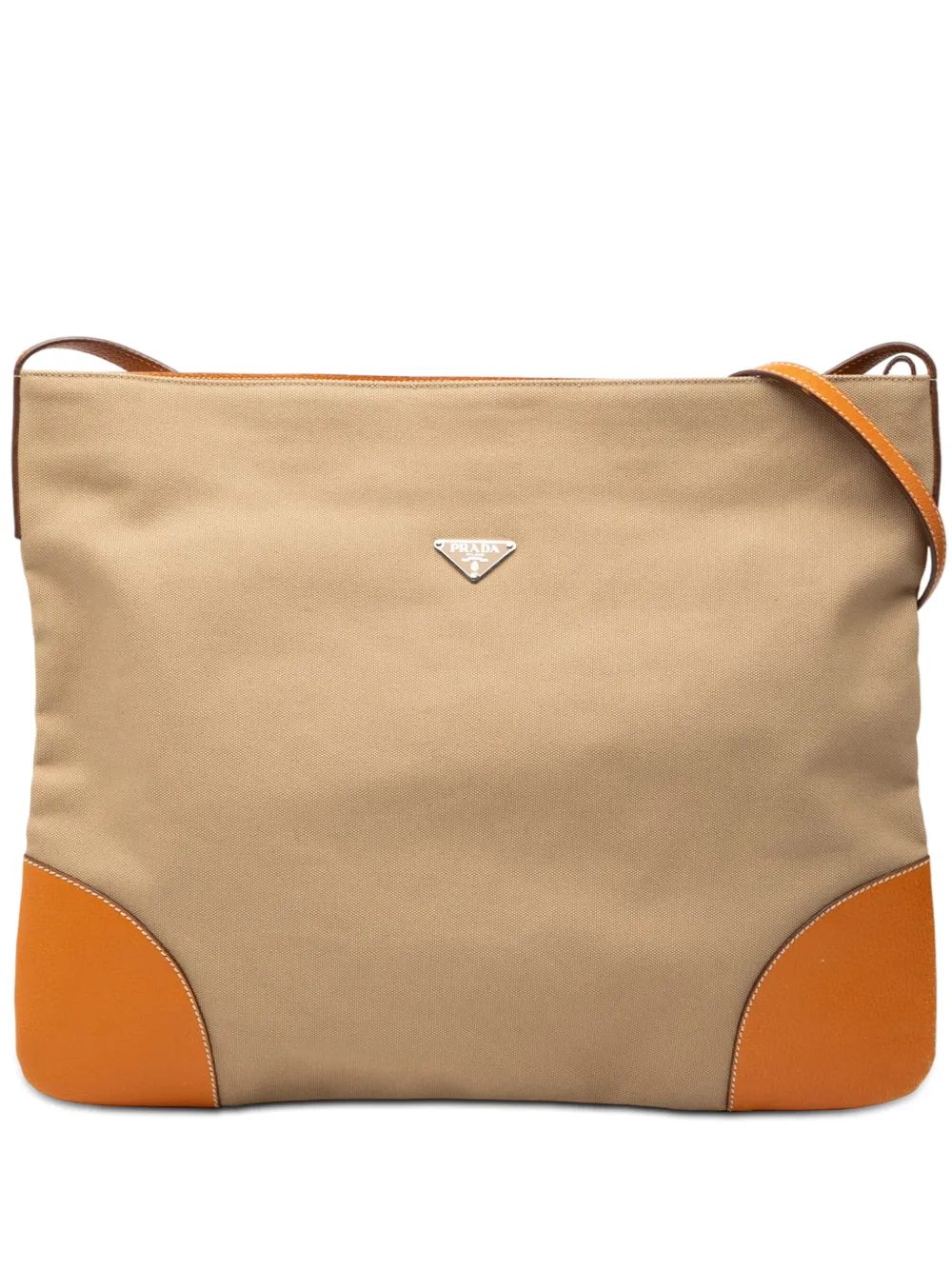 Prada Pre-Owned 2013-2026 Canvas Logo crossbody bag - Marrone