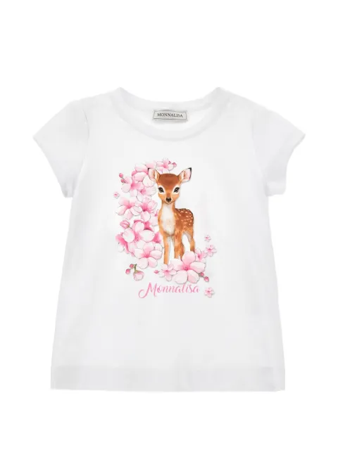 Monnalisa deer-print T-shirt