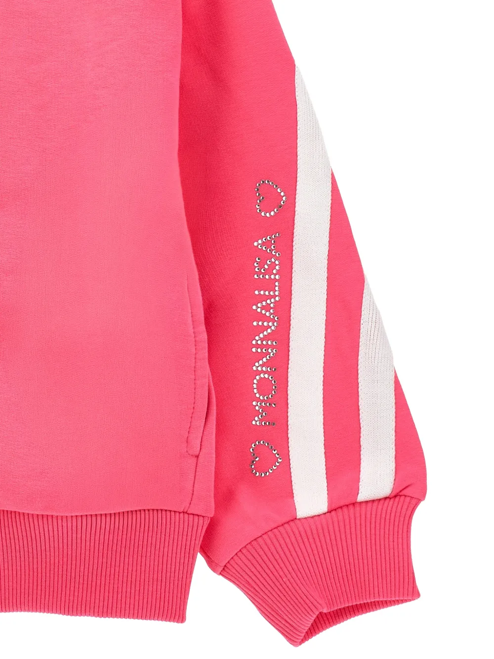 Monnalisa Hoodie met zijstreep Roze