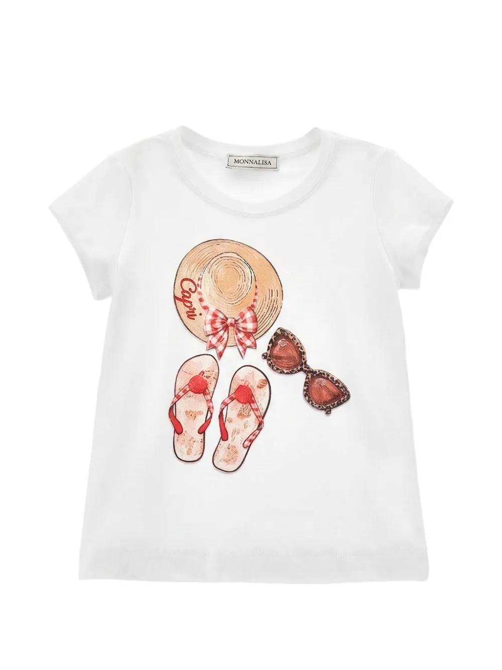 Monnalisa graphic-print T-shirt - Bianco