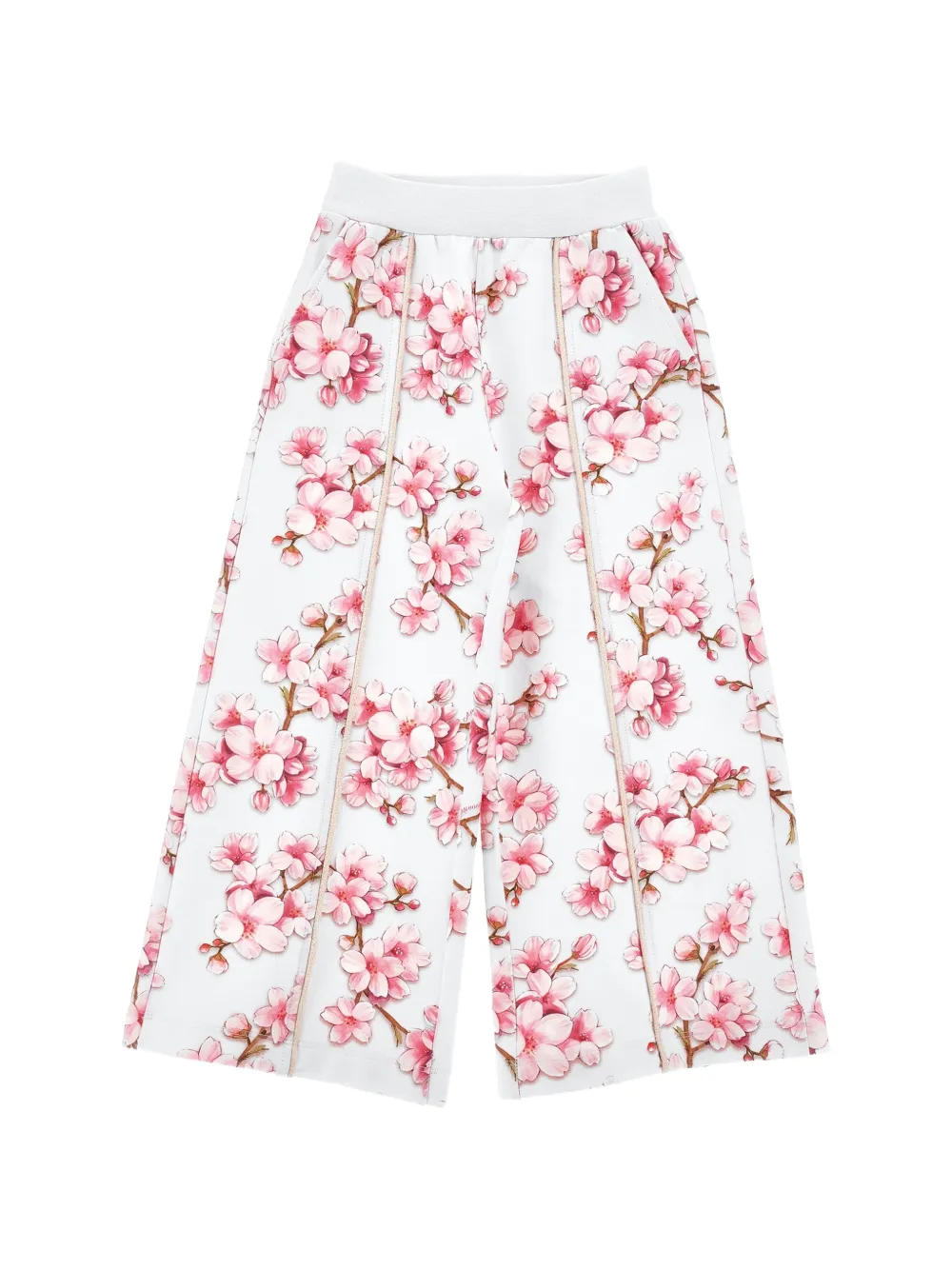Monnalisa floral-print palazzo trousers - Bianco