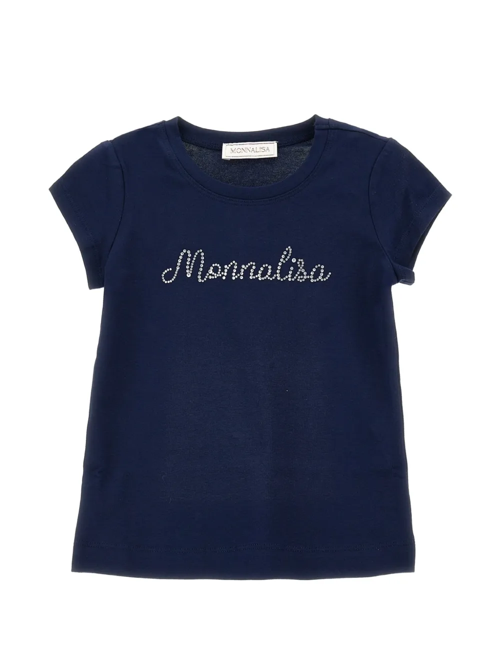 Monnalisa rhinestone-embellished T-shirt - Blu