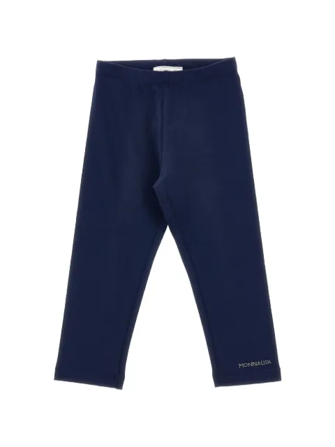 Monnalisa pantalones capri con logo de strass