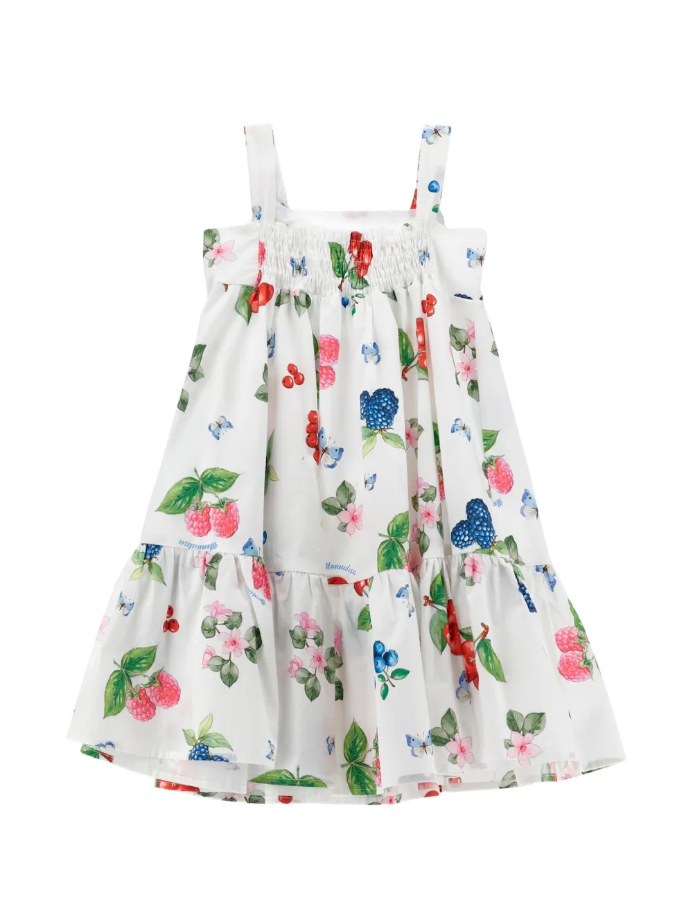Monnalisa Jurk met bessenprint Wit