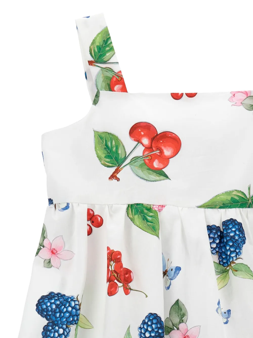 Monnalisa Jurk met bessenprint Wit