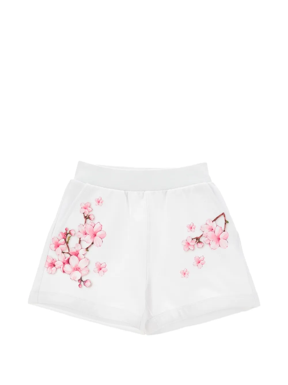 Monnalisa Shorts met bloe print Wit