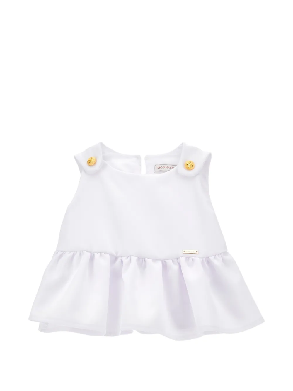 Monnalisa peplum-hem sleeveless top - Weiß