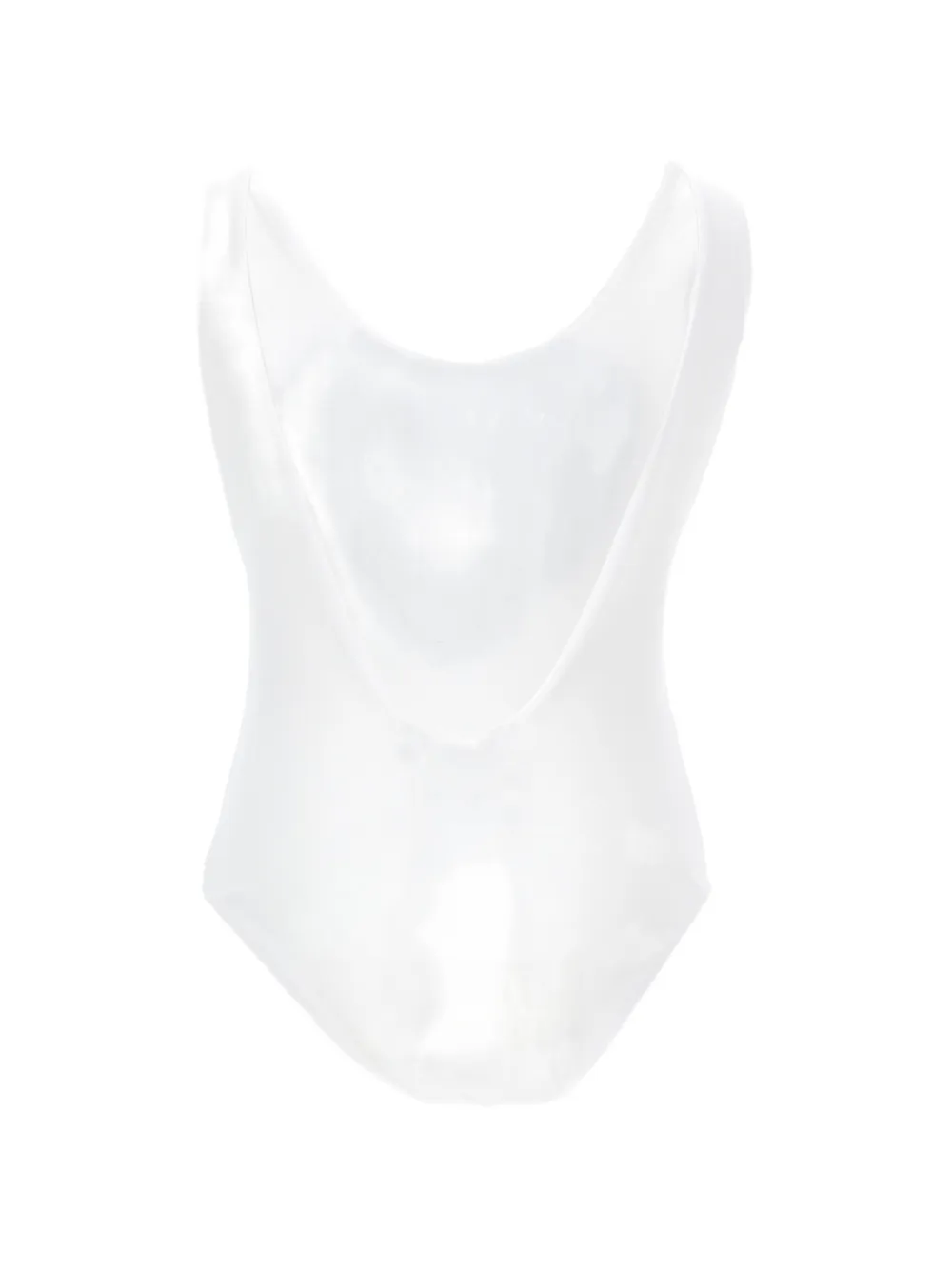 Monnalisa Badpak met hart-patch en ruches Wit