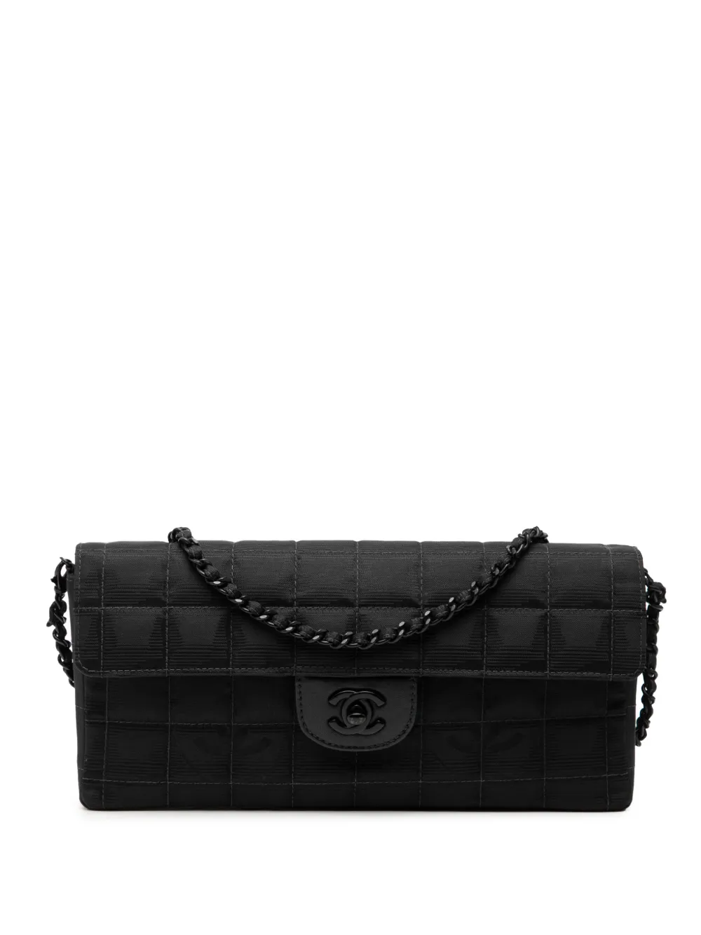 CHANEL Pre-Owned 2000-2002 New Travel Line Nylon East West Flap shoulder bag - Nero