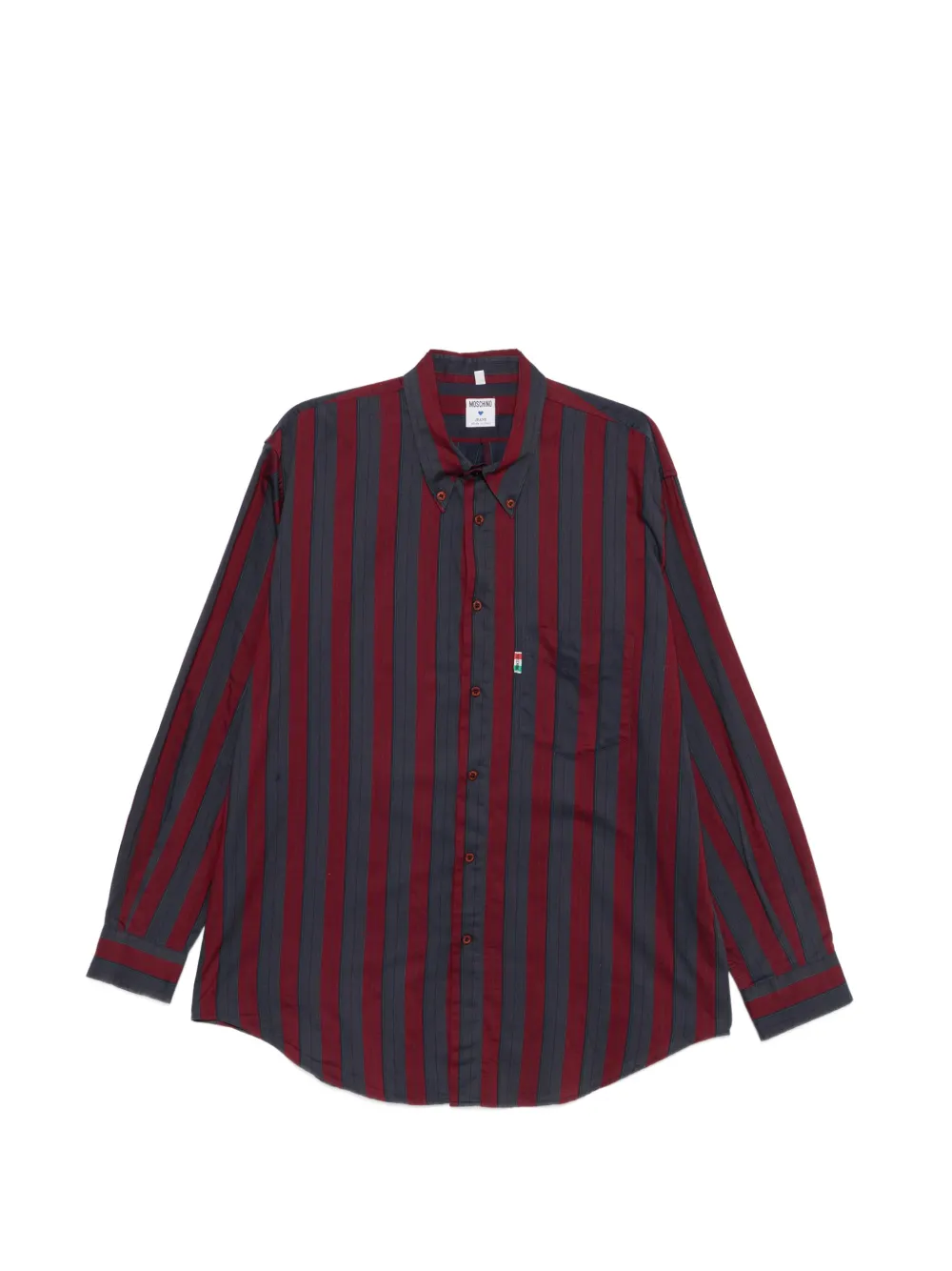 Moschino Pre-Owned 1990s striped pocket shirt - Rosso