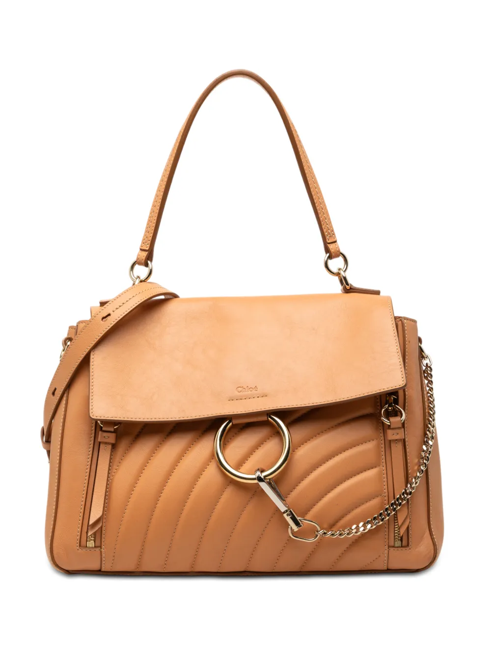 Chloé Pre-Owned 2010-2025 Medium Quilted Leather Faye Day satchel - Marrone