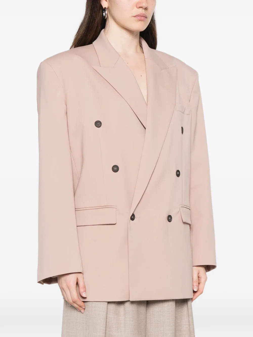  The M.. Blazer Con Doble Botonadura - Rosa 