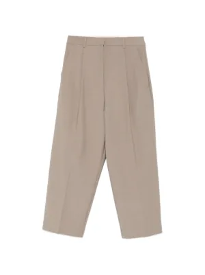 MM6 Maison Margiela プリーツ ワイドパンツ | ニュートラル | FARFETCH JP