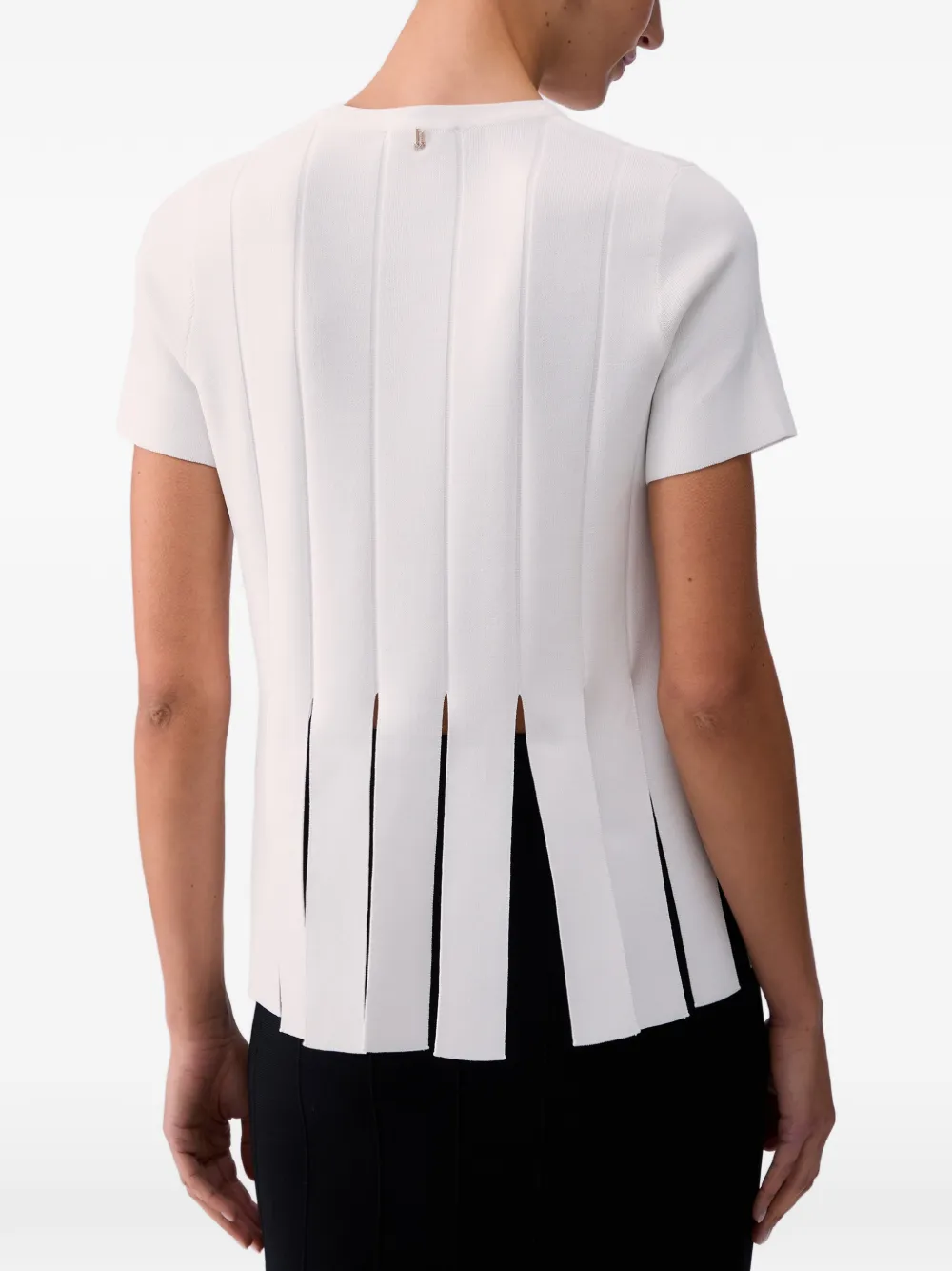  Liu Jo Fringing Round-neck Sweater - White 