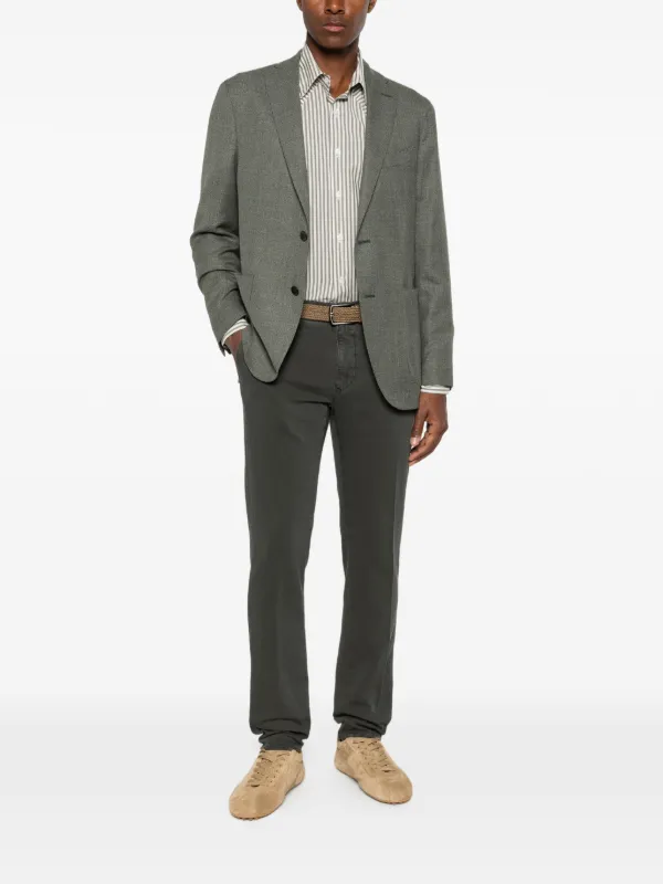 Boglioli K-jacket single-breasted patch-pocket Blazer | Green