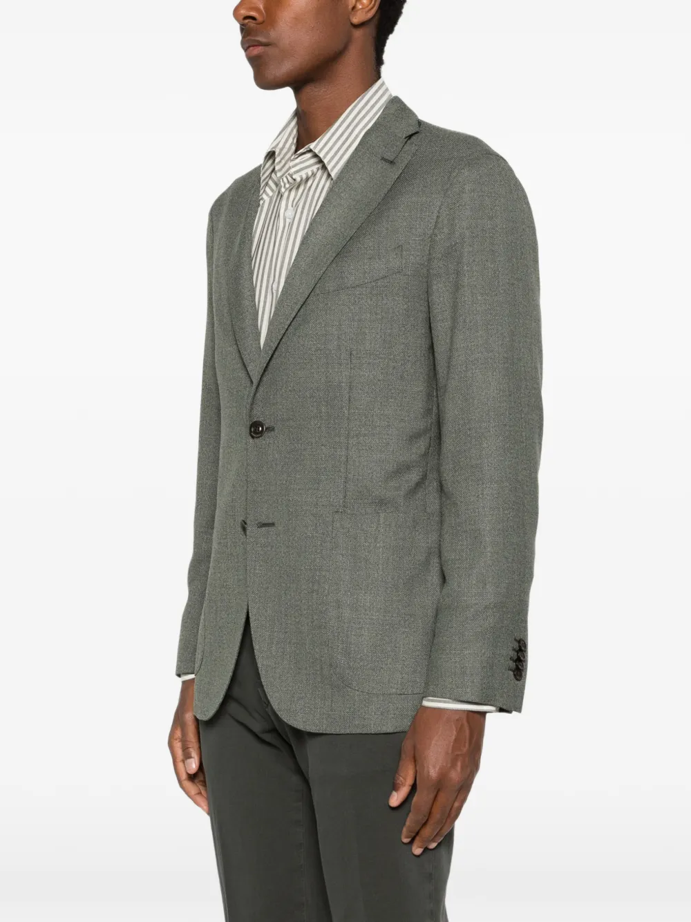 Boglioli K-jack blazer met enkele rij knopen en opgestikte zak Groen