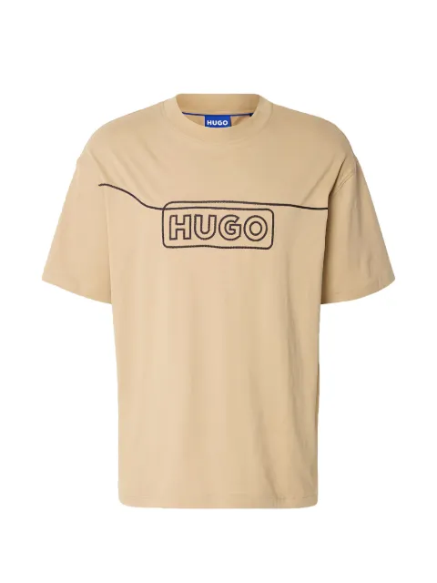 HUGO Camiseta com logo bordado
