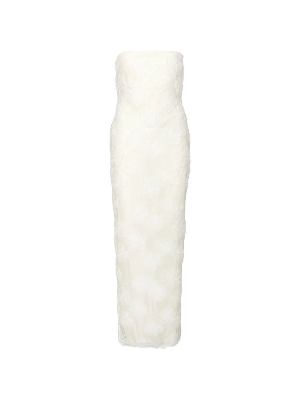 ROTATE BIRGER CHRISTENSEN Flower Schlauchkleid aus Mesh - Nude