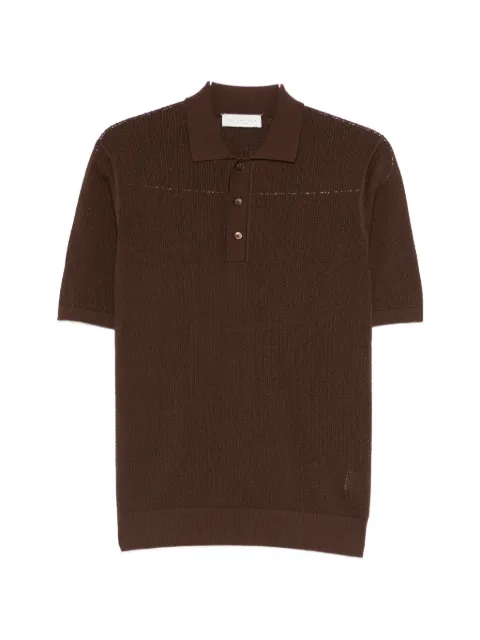 LUIGI GENTILE open-knit polo shirt