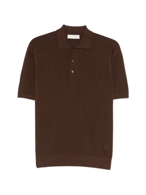 LUIGI GENTILE open-knit polo shirt