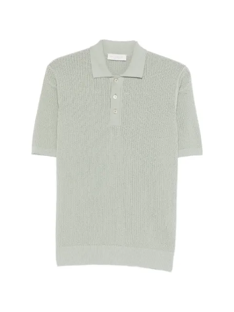 LUIGI GENTILE open-knit polo shirt