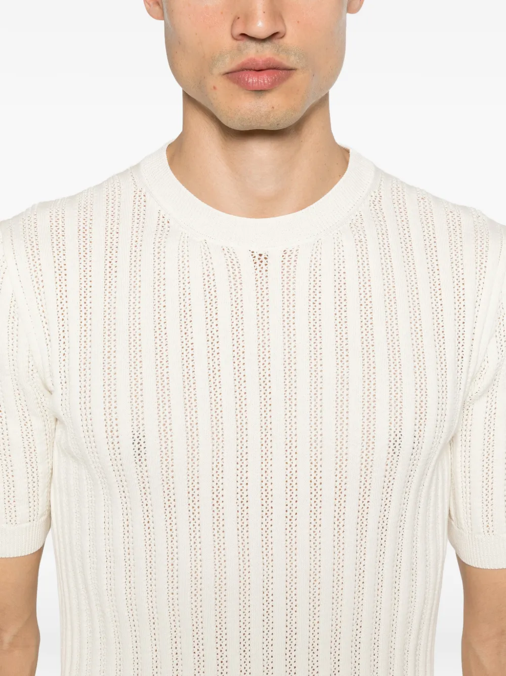 LUIGI GENTILE Trui met korte mouwen Beige