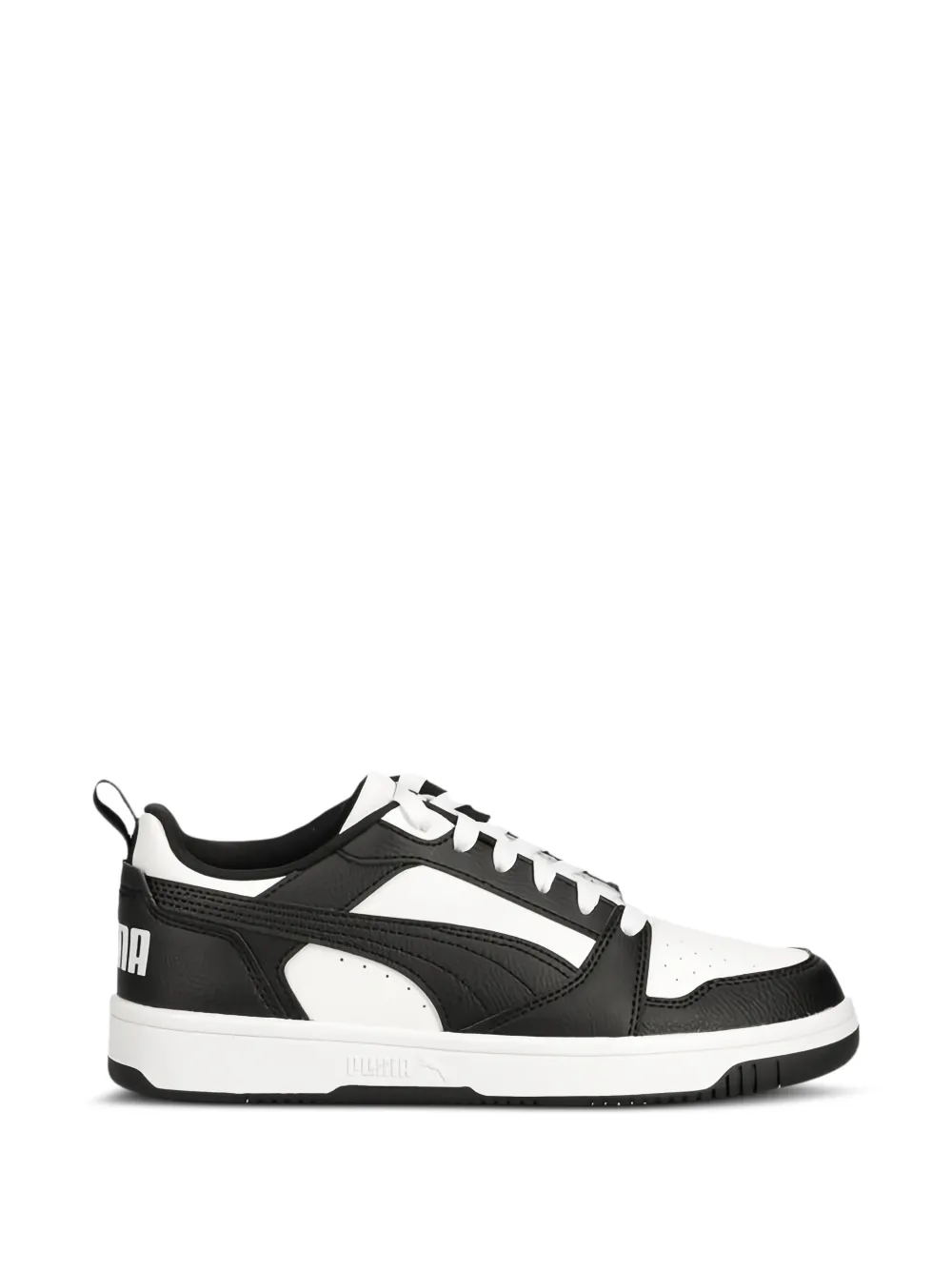 Puma Kids Rebound V6 sneakers met geperforeerde details en vlakken Wit