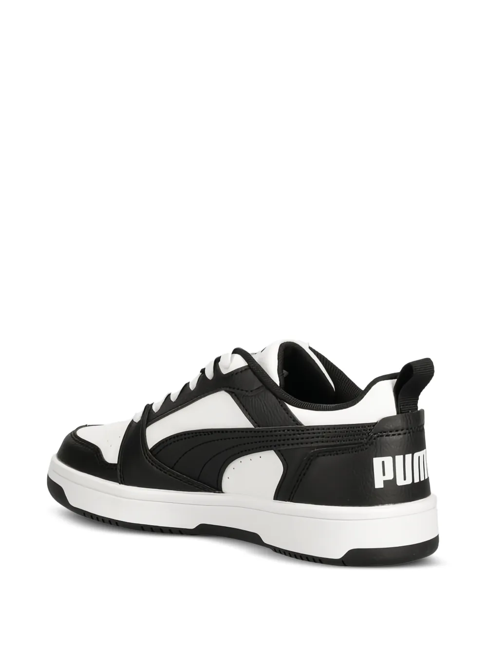Puma Kids Rebound V6 sneakers met geperforeerde details en vlakken Wit