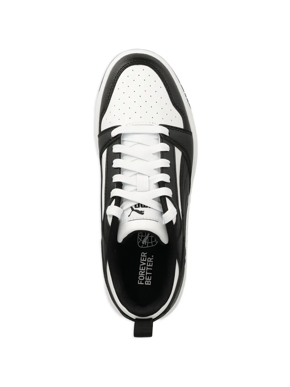 Puma Kids Rebound V6 sneakers met geperforeerde details en vlakken Wit