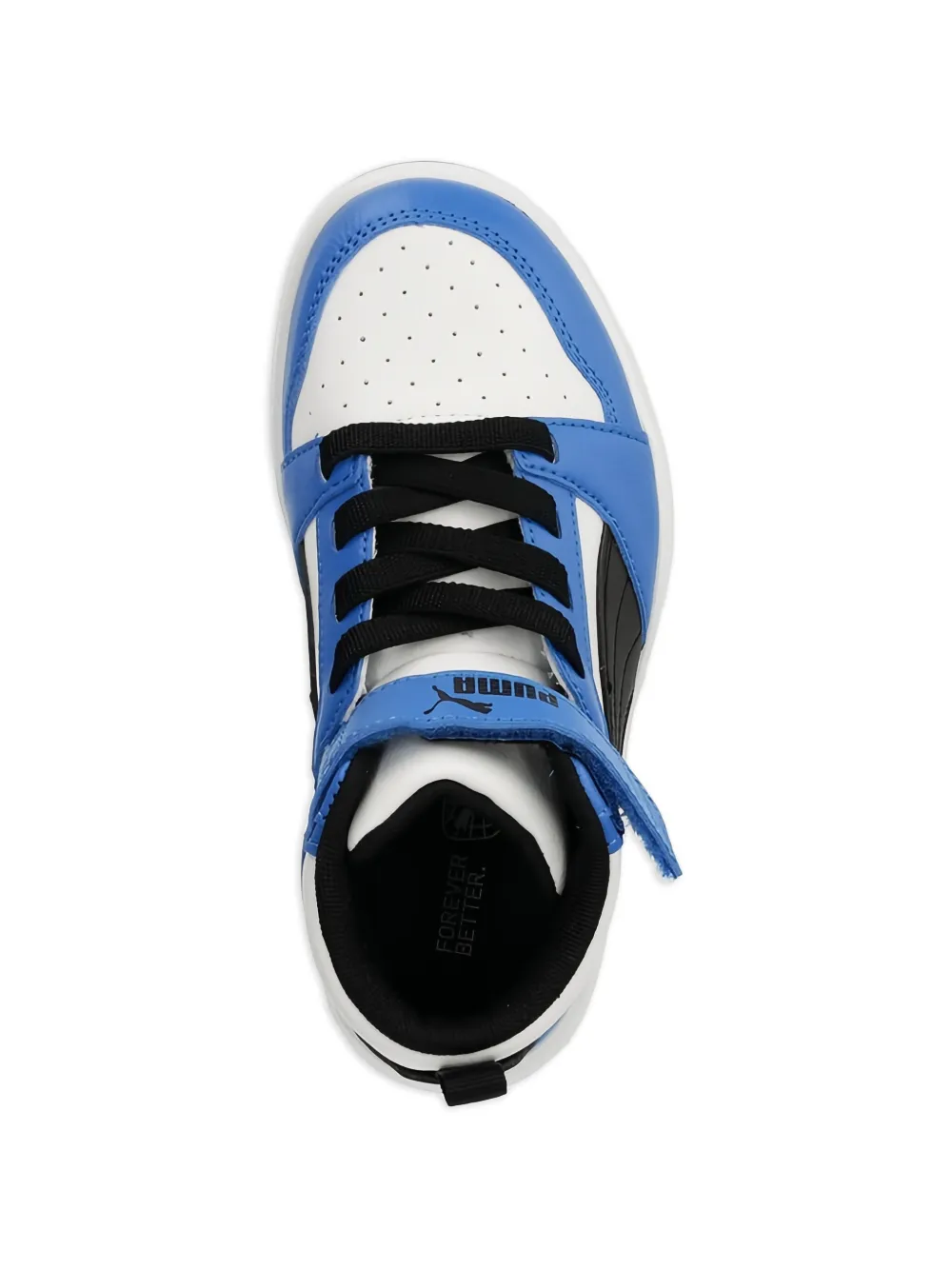 Puma Kids Rebound V6 high-top sneakers met klittenband Wit