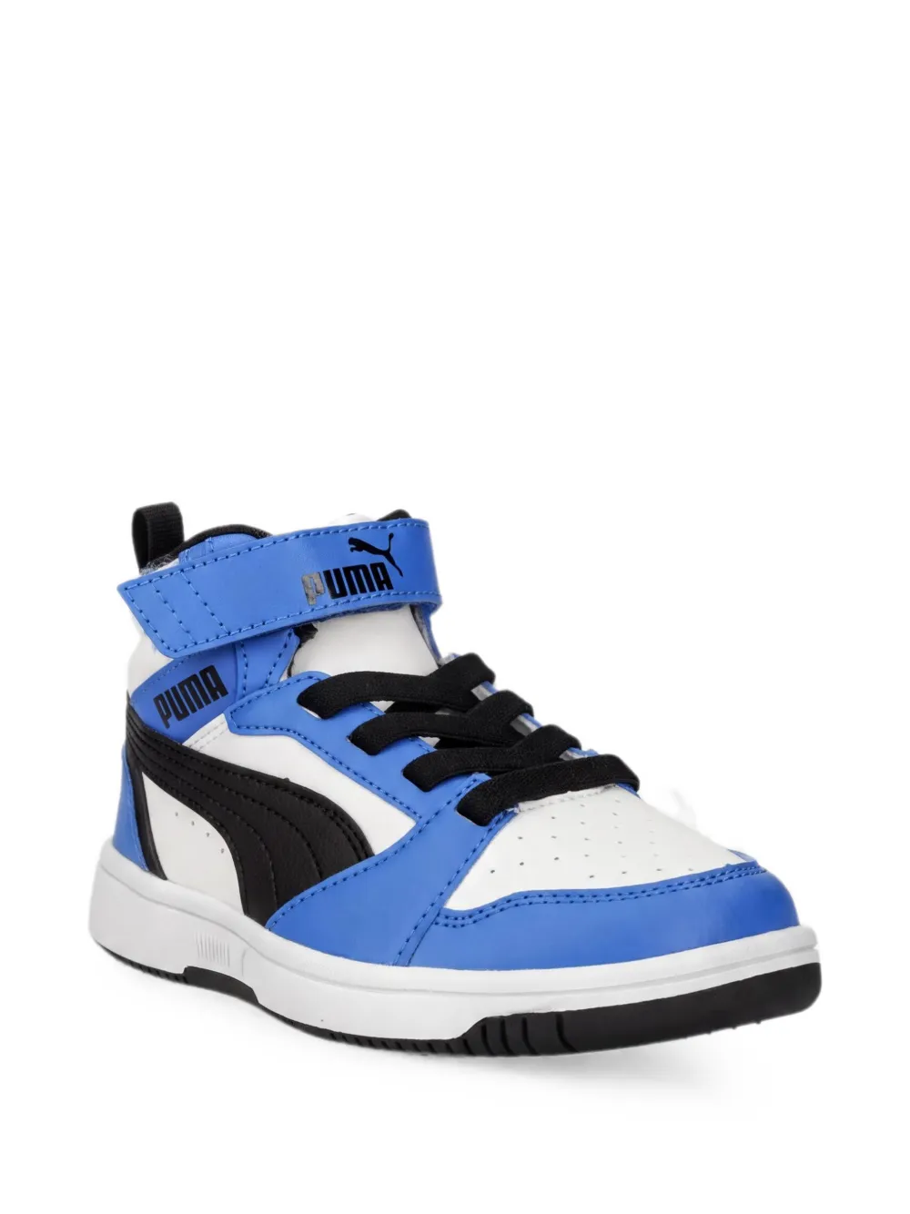Puma Kids Rebound V6 high-top sneakers met klittenband Wit