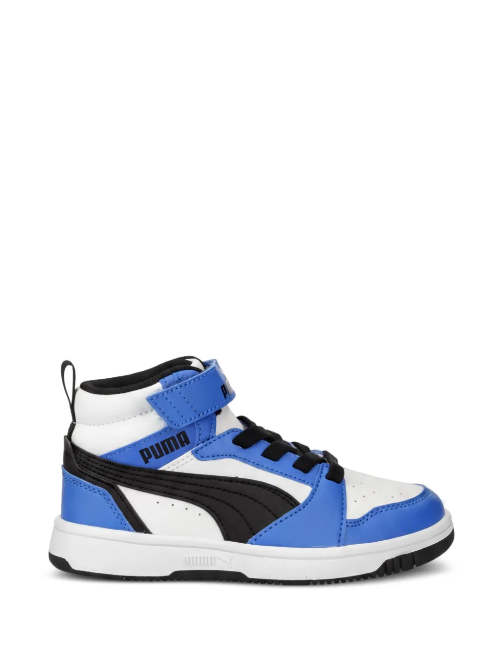 Puma Kids Rebound V6 high-top touch-strap sneakers - Bianco