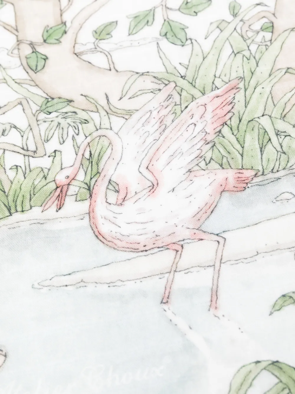 Atelier Choux floral-print blanket - Bianco