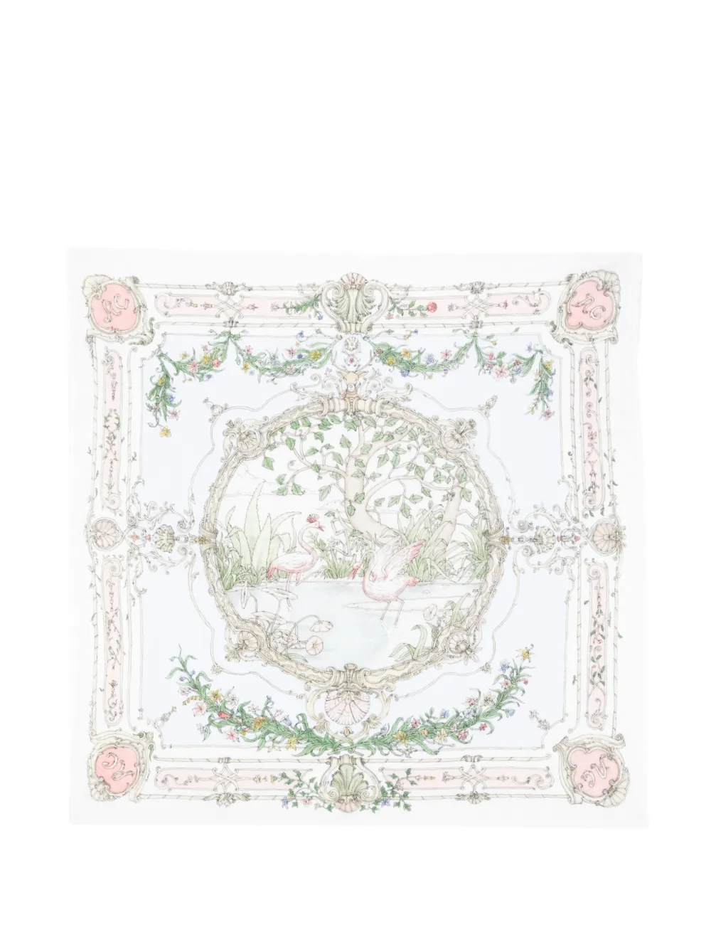 Atelier Choux floral-print blanket - Bianco