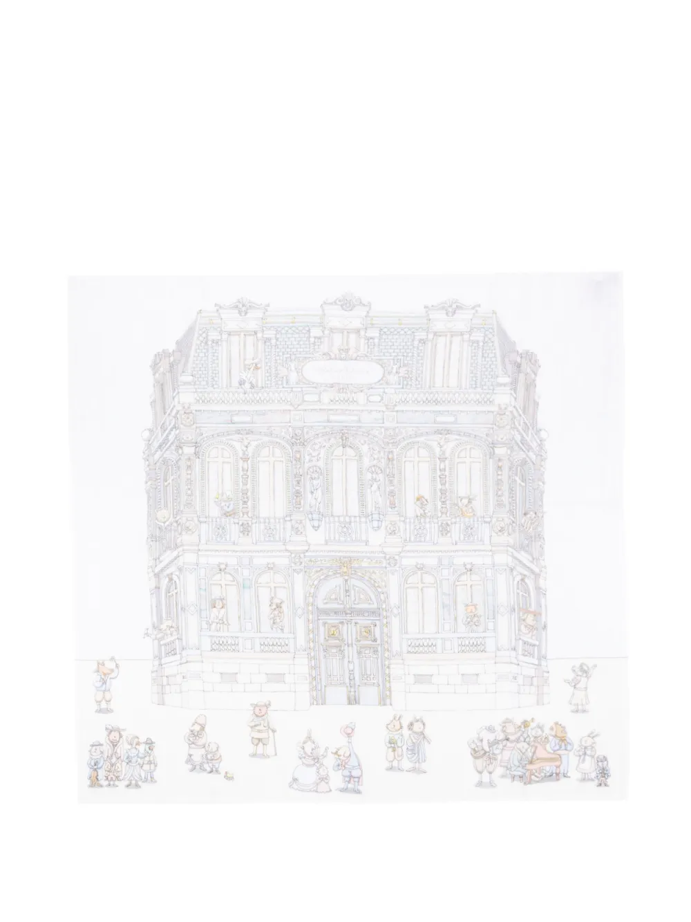 Atelier Choux printed blanket - Bianco