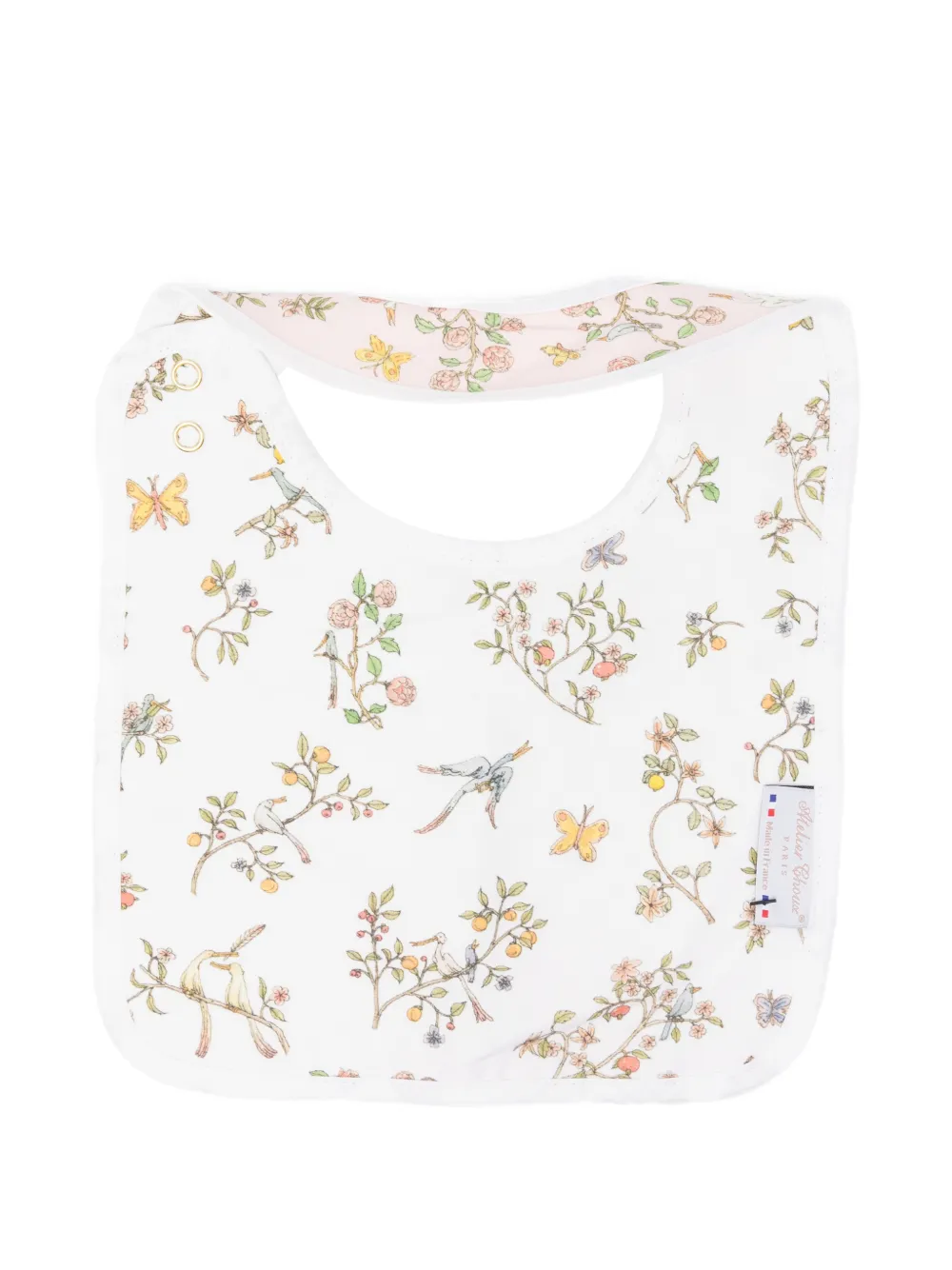 Atelier Choux Slabbetje met bloemenprint Roze