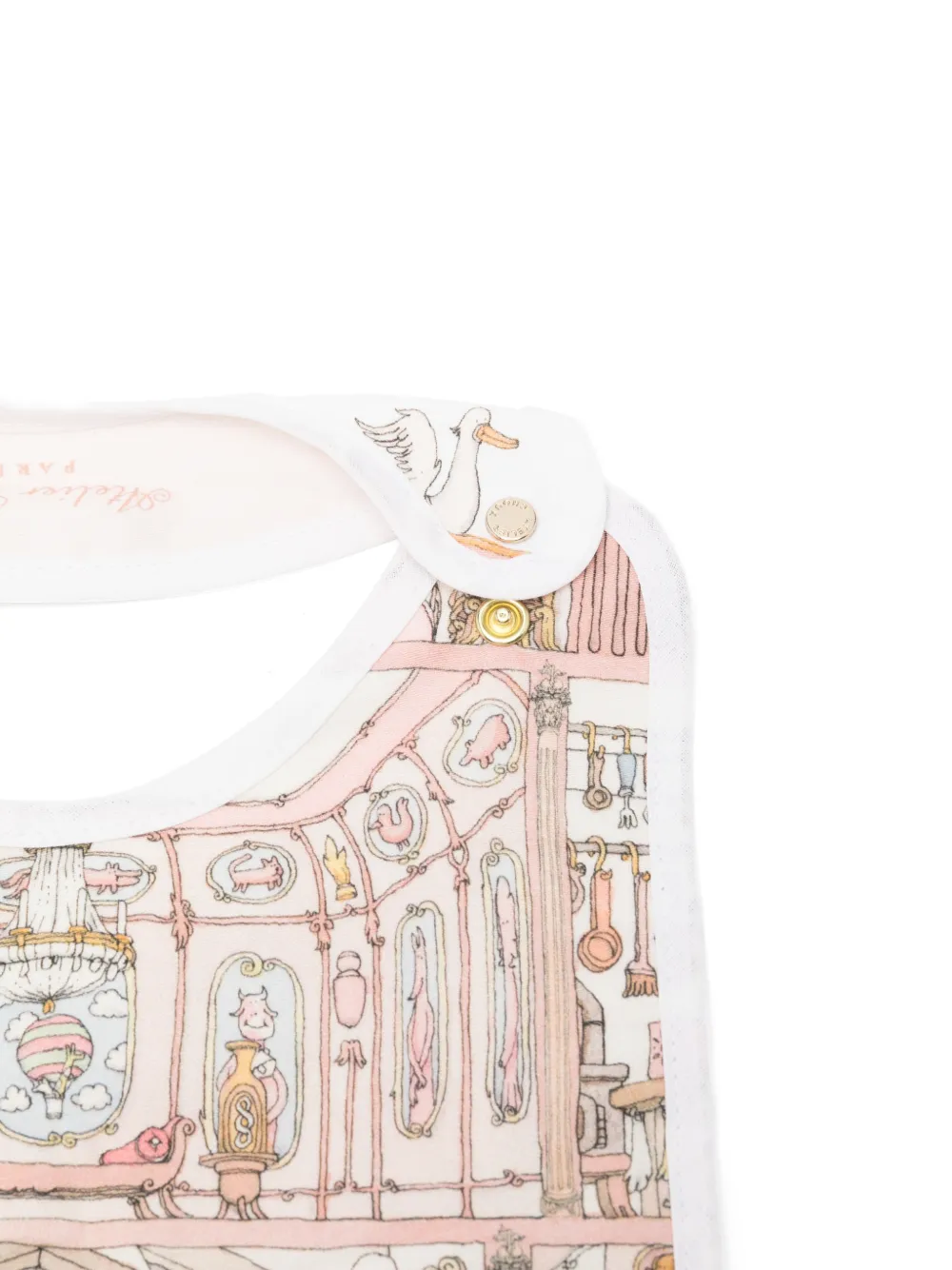 Atelier Choux Slabbetje met print Beige