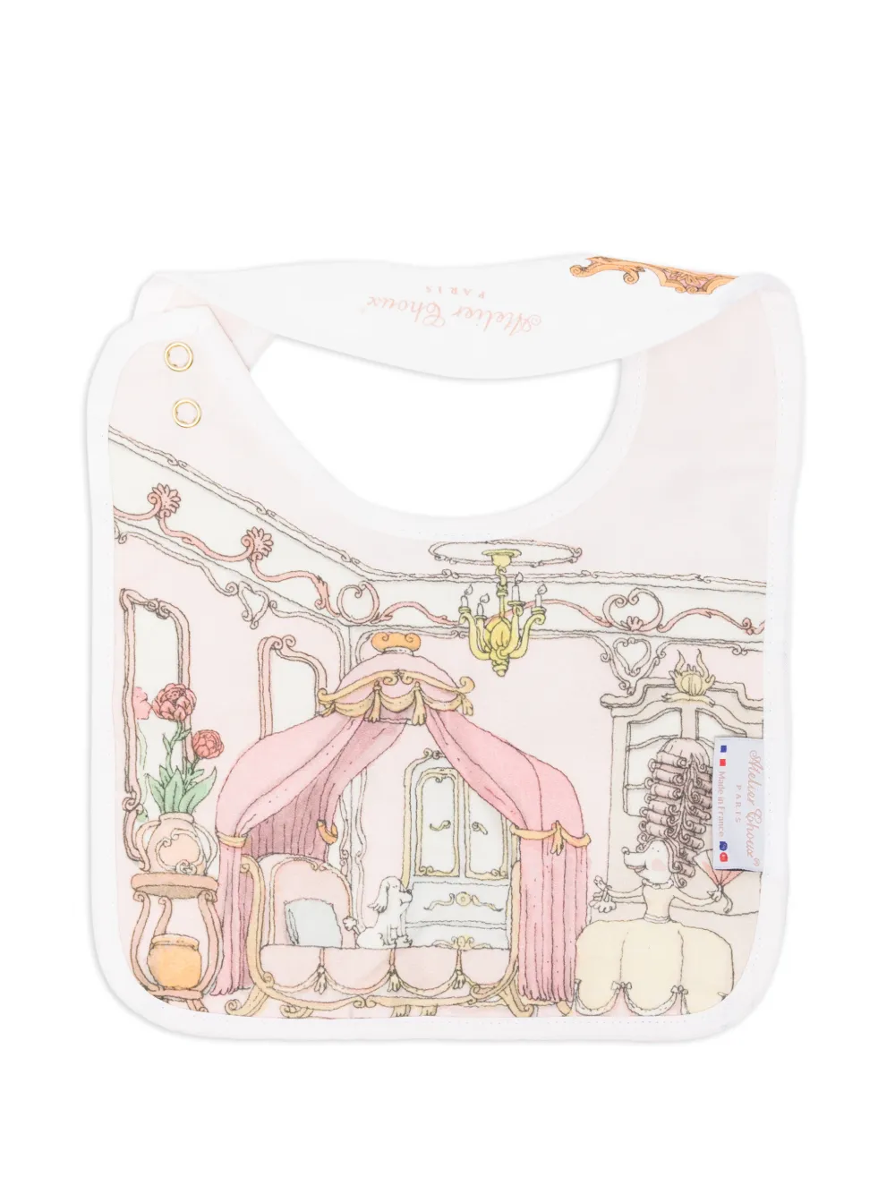 Atelier Choux Slabbetje met print Beige
