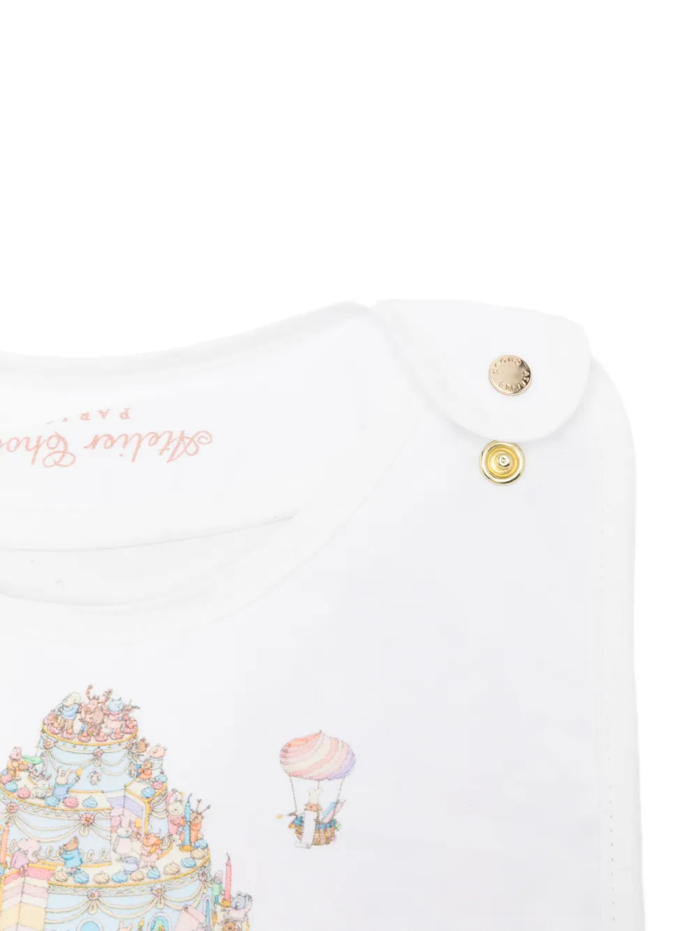 Atelier Choux Slabbetje met print Wit